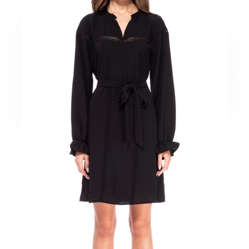 NWT Bobeau Long Sleeve Tie Midi Dress XL